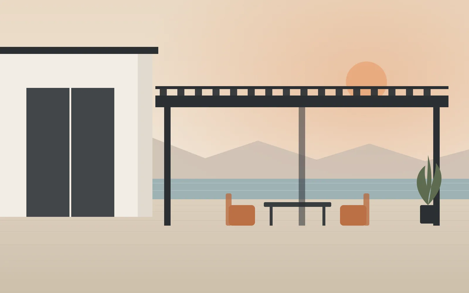 Villa Terası – Pergola Uygulaması – sonrası